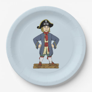 Plato De Papel Cute Pirate Lad