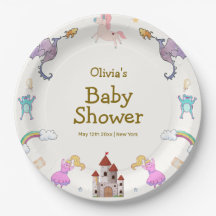 Cute Princess Dragon Unicorn Baby Shower