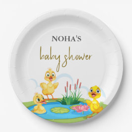 Plato De Papel Cute Safari, vegetación animal, ducha de bebé