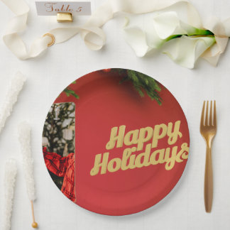 Plato De Papel Cute Santa Christmas Plate – Festive Holiday Gift 