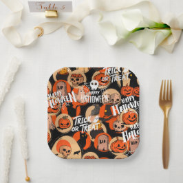 Plato De Papel  Cute & Scary Halloween Spooky vibes 