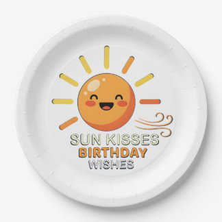 Plato De Papel Cute Smiling Sun Birthday Party Paper Plates
