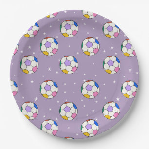 Plato De Papel Cute Soccer Ball Birday Party Plates