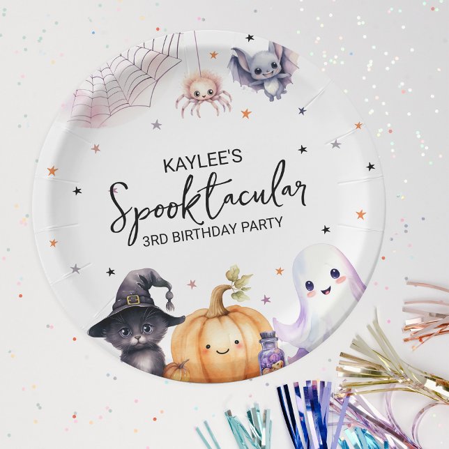 Plato De Papel Cute Spooktacular Birday Party (Subido por el creador)
