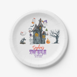 Plato De Papel Cute Spooktacular Halloween Cumpleaños