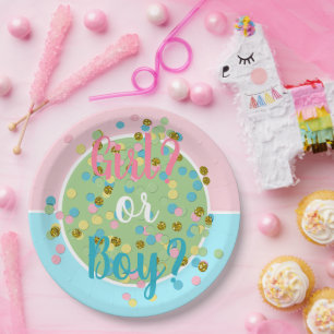 Plato De Papel Cute Summery Divertido Colorful Confetti Dots