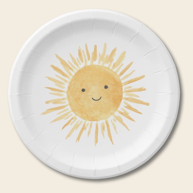 Plato De Papel Cute Sun Boy's Birthday Party (Subido por el creador)