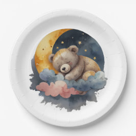 Plato De Papel Cute Teddy Bear