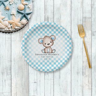 Plato De Papel Cute Teddy Bear Picnic Baby Shower