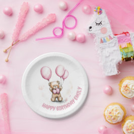 Plato De Papel Cute Teddy Bear Placa De Papel