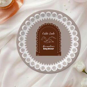 Plato De Papel Cute Terracotta Mexicano Cielito Lindo Baby Shower
