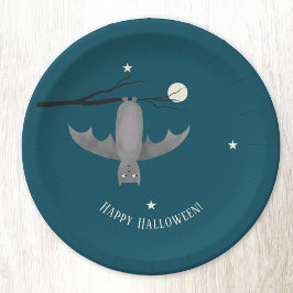 Plato De Papel Cute Vampire Bat Halloween