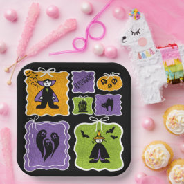 Plato De Papel Cute Vampire Coquette Halloween 