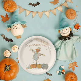 Plato De Papel Cute Vintage scarecrow halloween bash