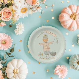 Plato De Papel Cute Vintage scarecrow halloween bash