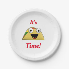 Plato De Papel Cute Yummy Taco Time Fiesta