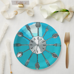 Plato De Papel Cutería O'clock Plate