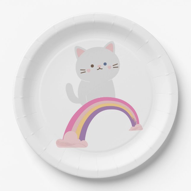 Plato De Papel Cutie Kitten Cat (Anverso)