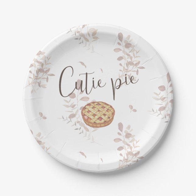 Plato De Papel Cutie Pie Placa de papel (Anverso)