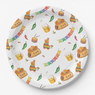 Plato De Papel Cuto Rústico Fiesta Taco Sobre Baby Shower