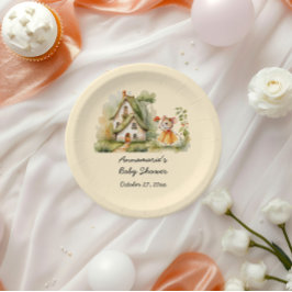 Plato De Papel Cuto Whimsical Mouse Baby Shower |