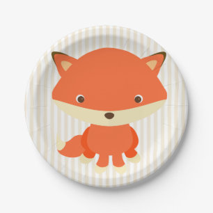 Plato De Papel Cuto Woodlands Creacion Fox Fiesta Cake Plate