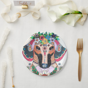 Plato de papel Dachshund