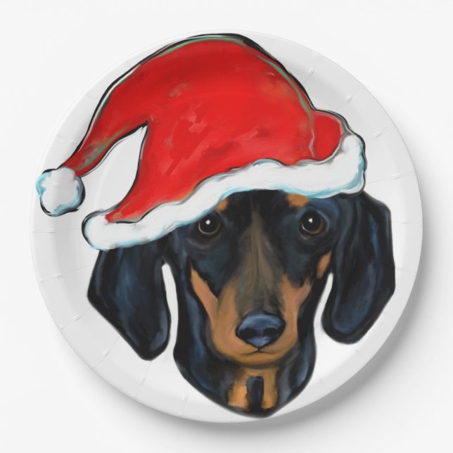 PLATO DE PAPEL DACHSHUND (Anverso)