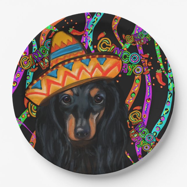 PLATO DE PAPEL DACHSHUND (Anverso)