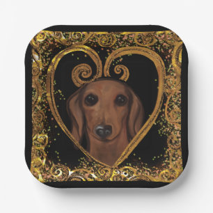 PLATO DE PAPEL DACHSHUND