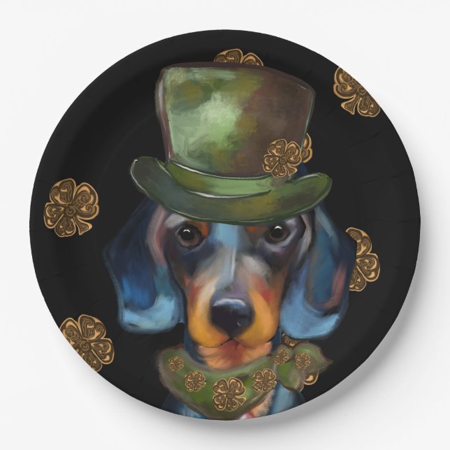 Plato De Papel Dachshund (Anverso)
