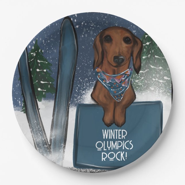 PLATO DE PAPEL DACHSHUND  (Anverso)