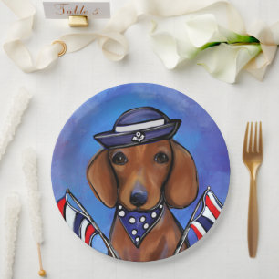 Plato De Papel Dachshund      