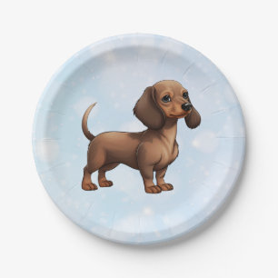 Plato De Papel Dachshund
