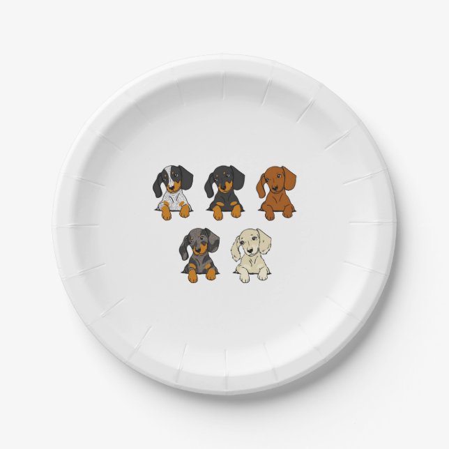 Plato De Papel Dachshund     (Anverso)
