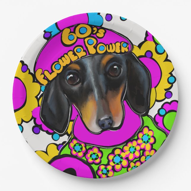 PLATO DE PAPEL DACHSHUND (Anverso)