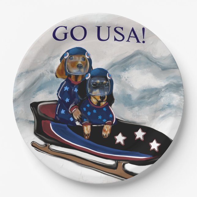 PLATO DE PAPEL DACHSHUND  (Anverso)