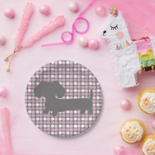 Plato De Papel Dachshund Wiener Dog Fiesta