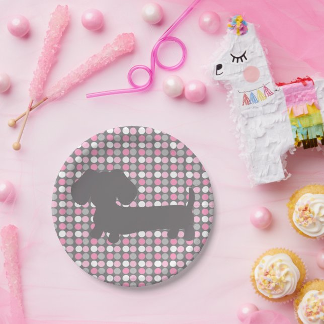 Plato De Papel Dachshund Wiener Dog Fiesta (Fiesta)