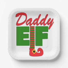 Plato De Papel Daddy Elf