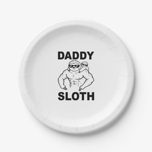 Plato De Papel Daddy Sloth (Anverso)