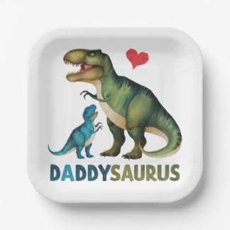 Plato De Papel Daddysaurus