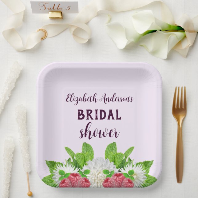 Plato De Papel Dahlia de Jardín Despedida de Soltera (Boda)