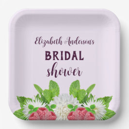 Plato De Papel Dahlia de Jardín Despedida de Soltera