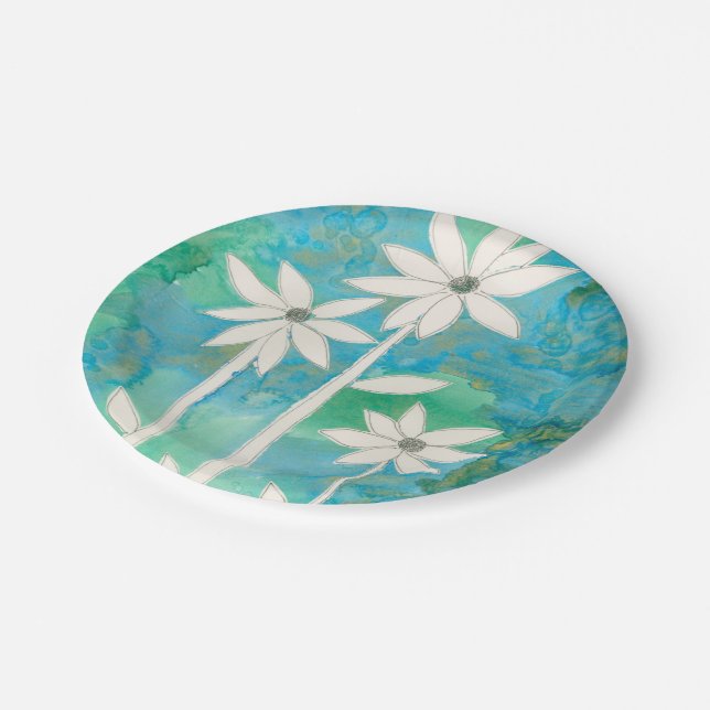 Plato De Papel Dainty Daisies II (Angular)
