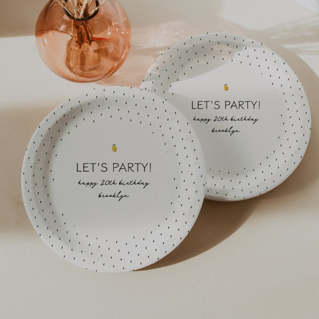Plato De Papel Dainty Lemon Birthday (Subido por el creador)