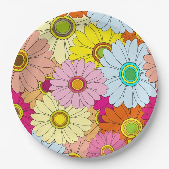 Plato De Papel Daisies (Anverso)