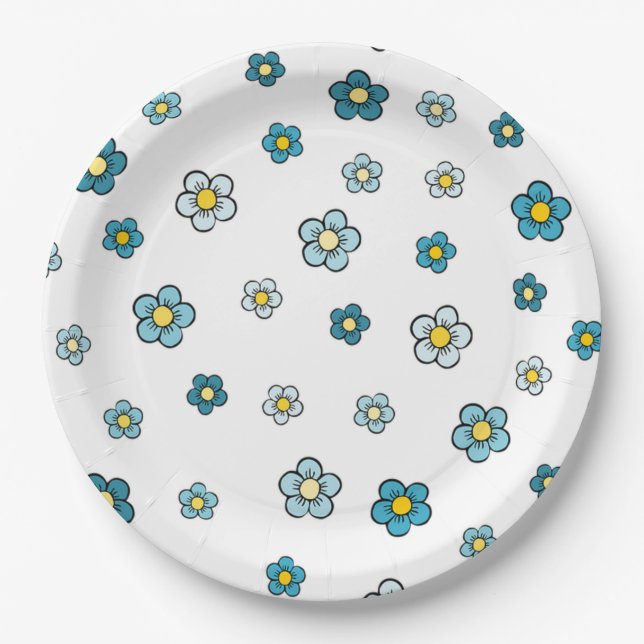 Plato De Papel Daisies (Anverso)