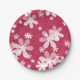 Plato De Papel Daisies blancos
