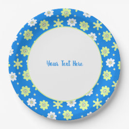 Plato De Papel Daisies y estrellas